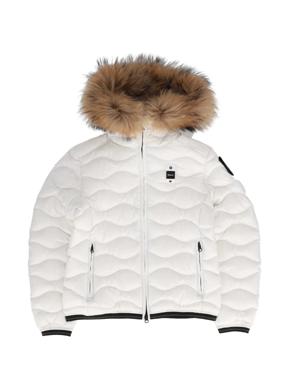Blauer fur-trim quilted jacket - Blanc Blauer fur-trim quilted jacket - Blanc