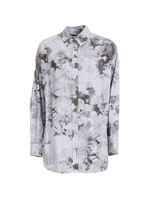 Just Cavalli floral-print striped shirt