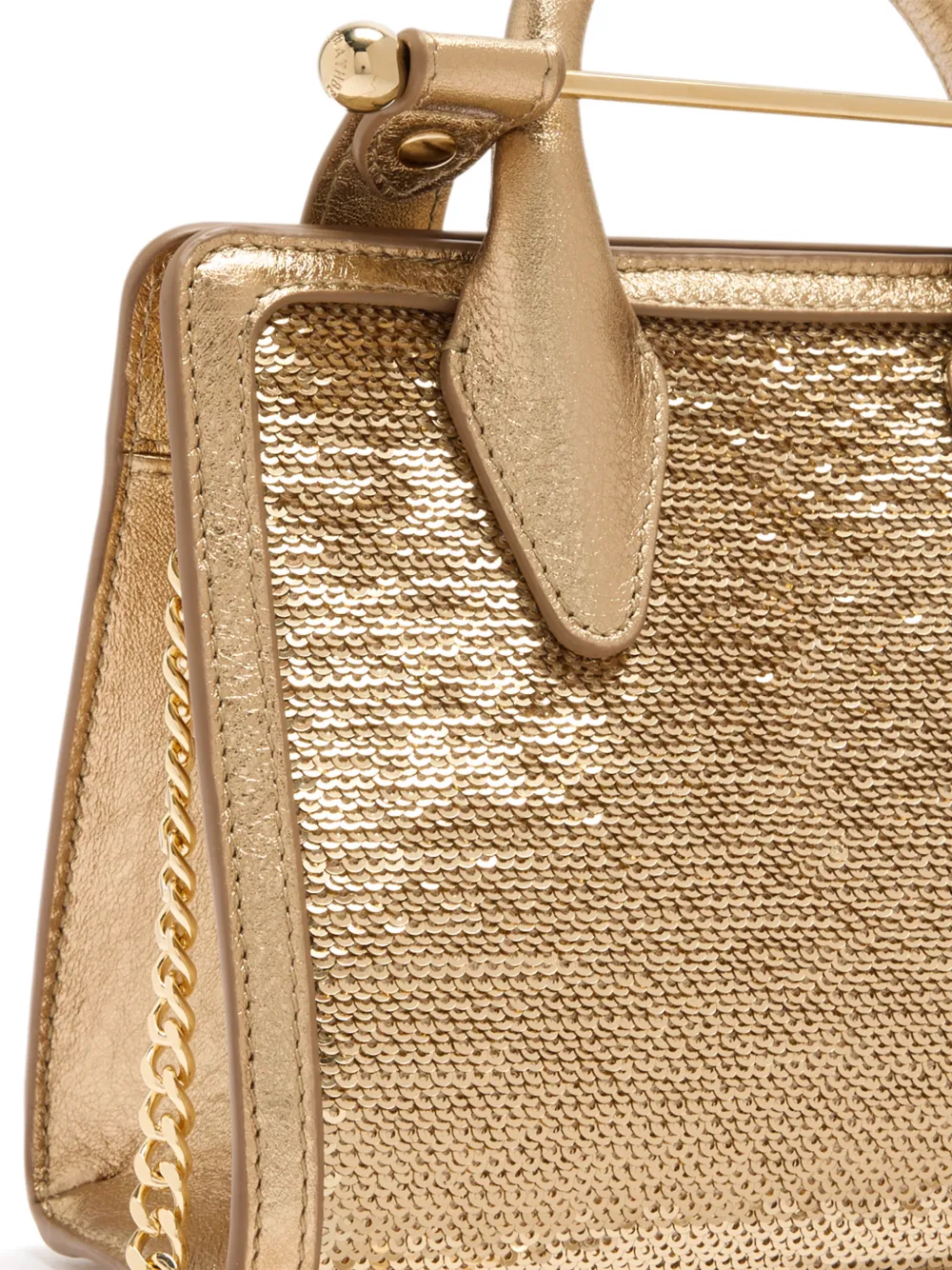 Strathberry Nano Tote shopper verfraaid met pailletten Goud