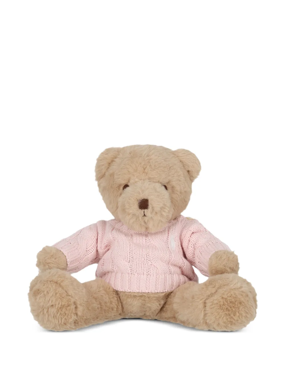 POLO RALPH LAUREN KIDS Kleine Polo Bear met gevlochten jersey Bruin