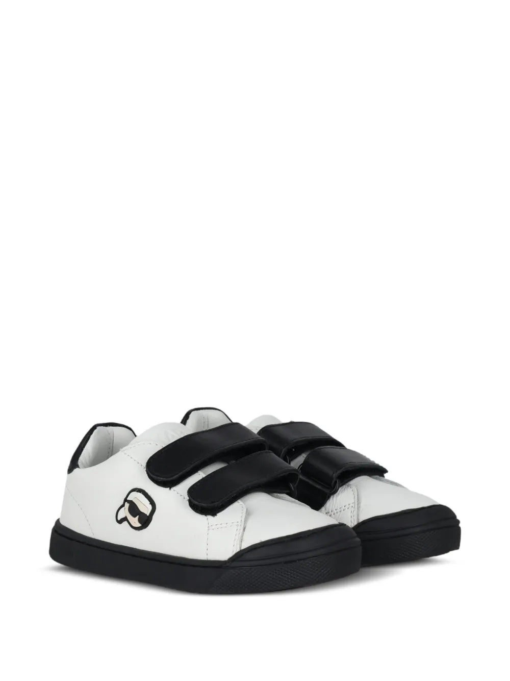 Karl Lagerfeld Kids Sneakers con chiusura a strappo e logo - Bianco