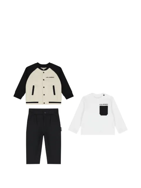 Karl Lagerfeld Kids logo-print three-piece set tracksuit