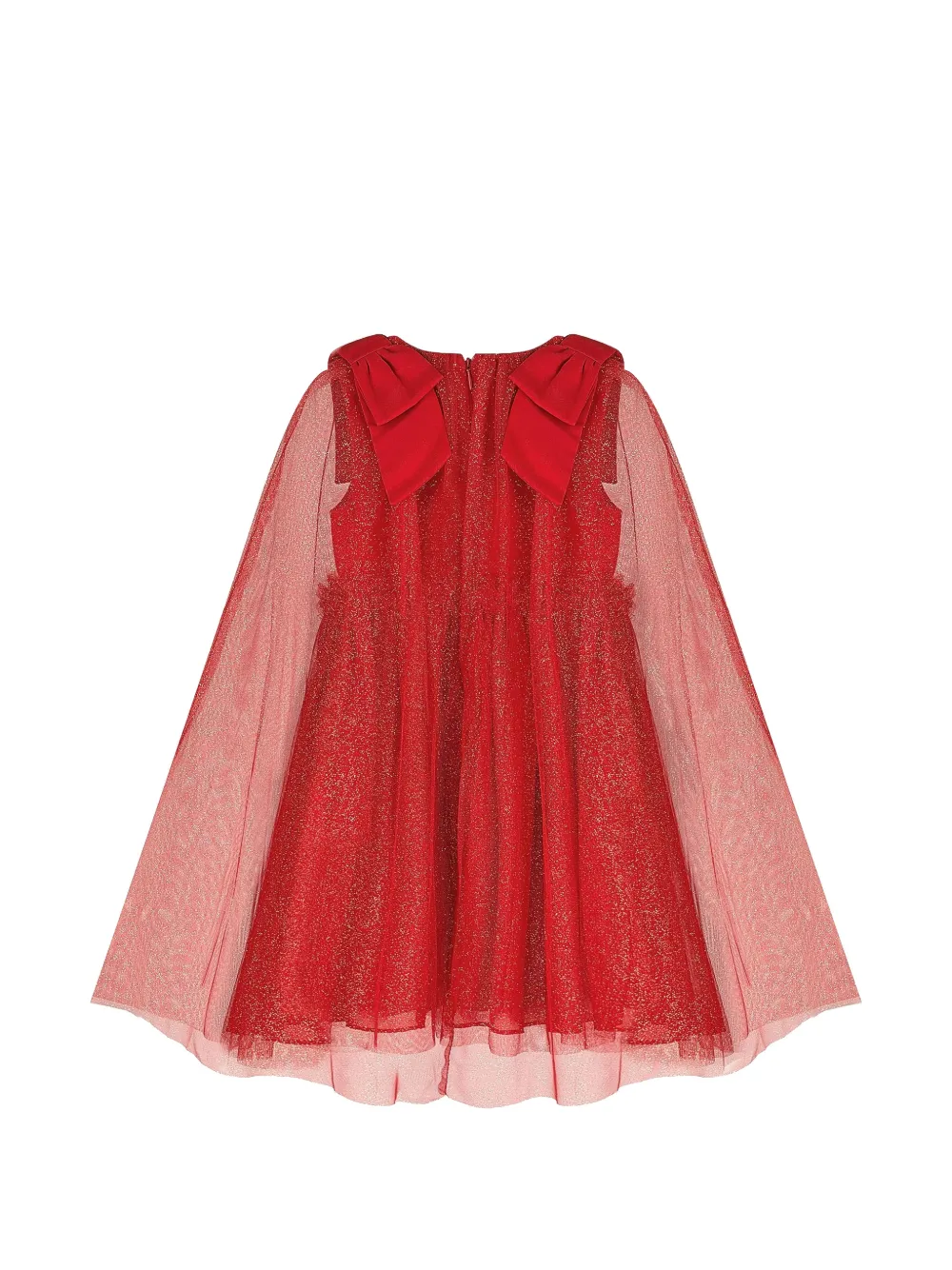 Patachou Tulen jurk met strik-detail en glitters Rood