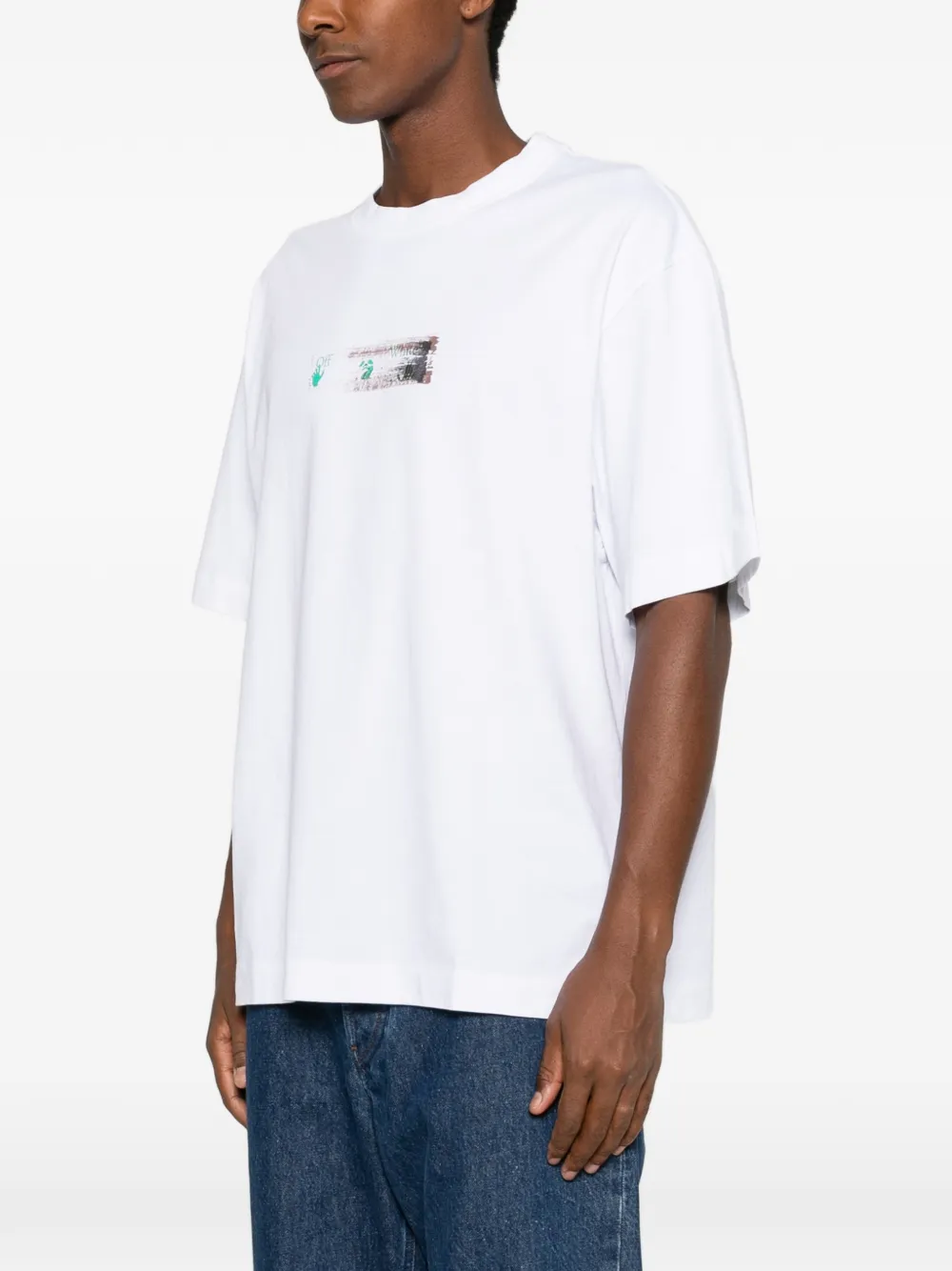 Off-White Inked Narciso Skate T-shirt Wit