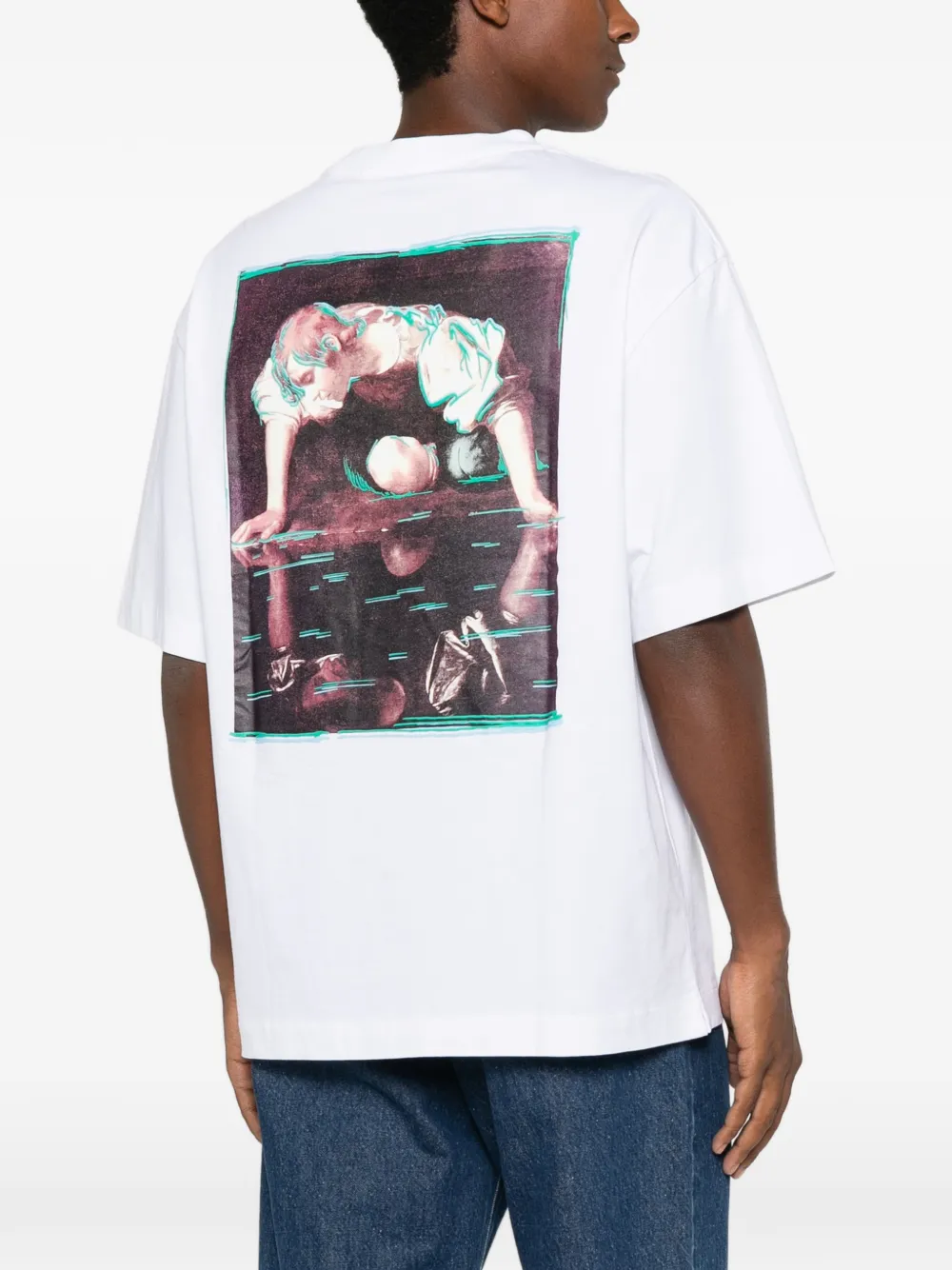 Off-White Inked Narciso Skate T-shirt Wit