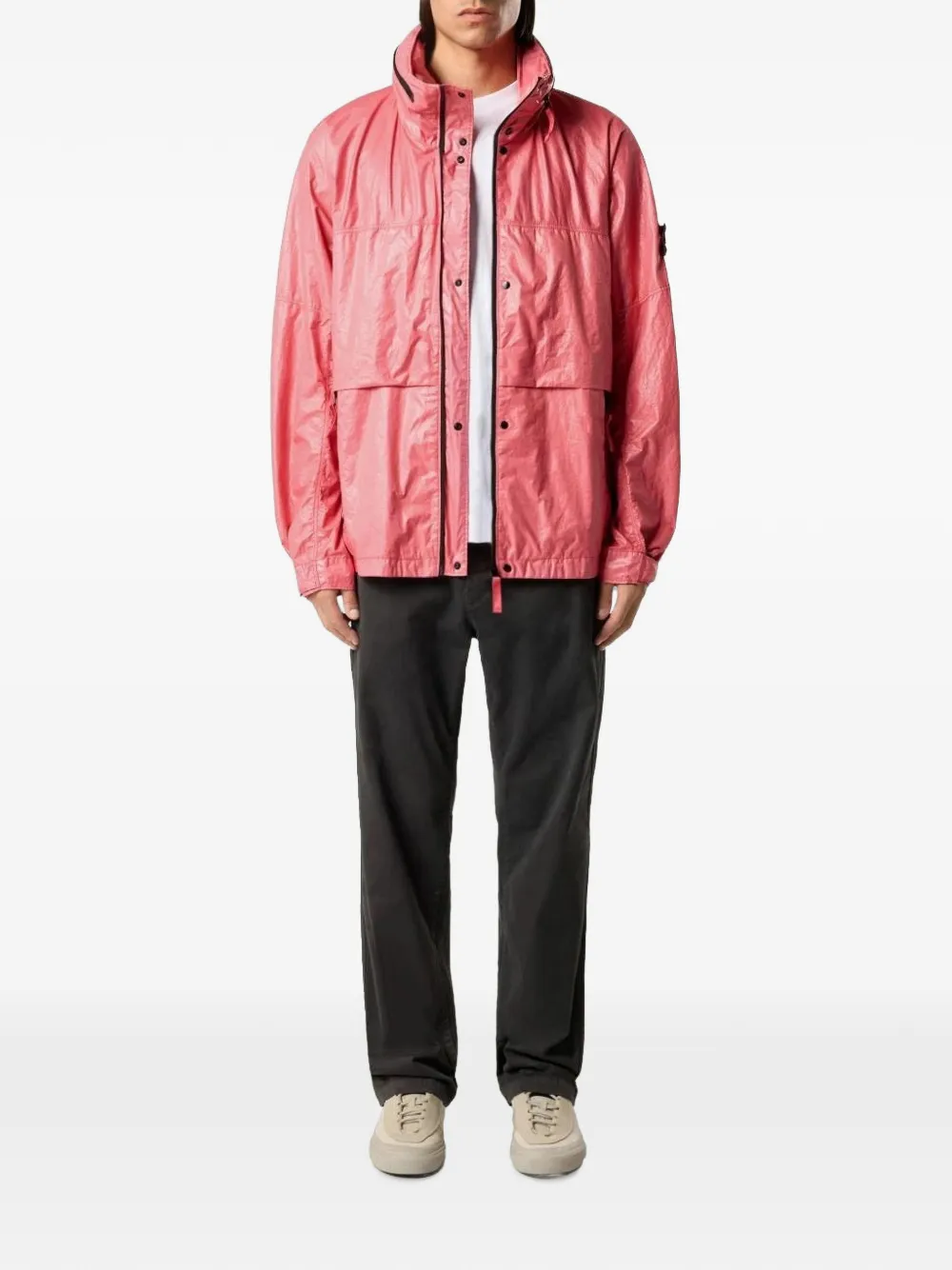 Stone Island Q100019 Light Nylon 3L-TC jack Roze