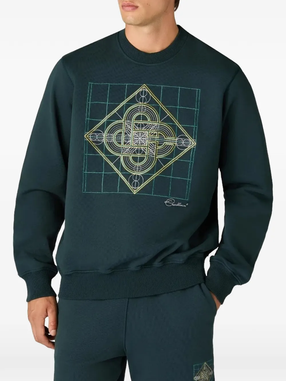 Casablanca geometric-print sweatshirt Groen
