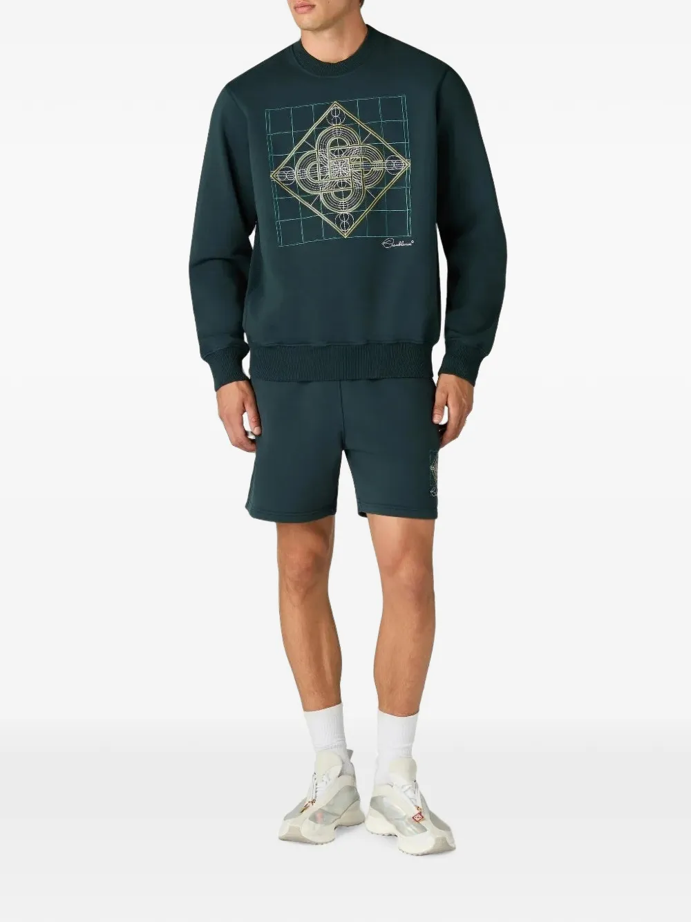 Casablanca geometric-print sweatshirt Groen