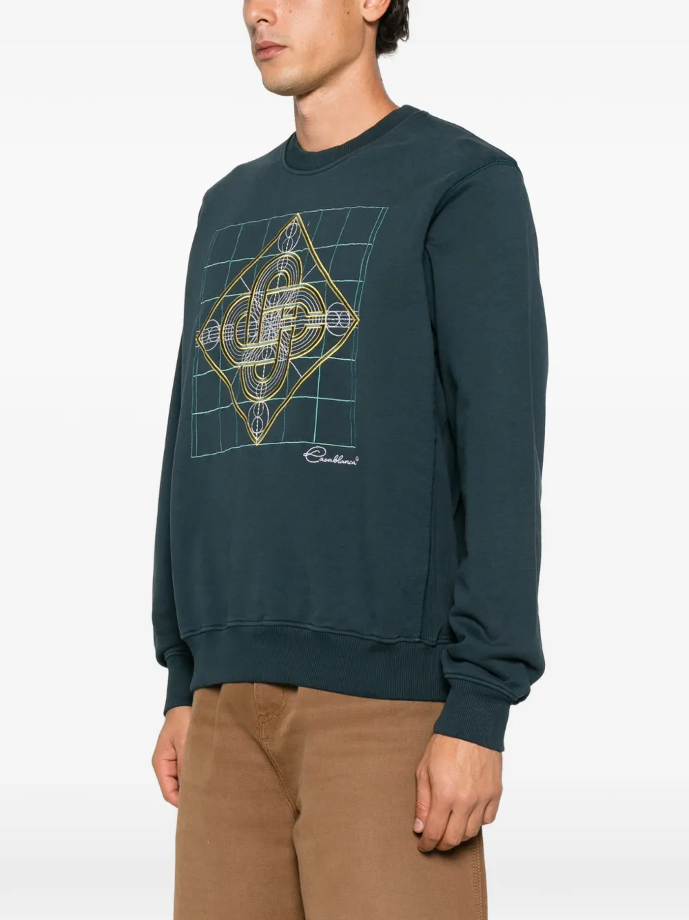 Casablanca Sweater met geometrische print Groen