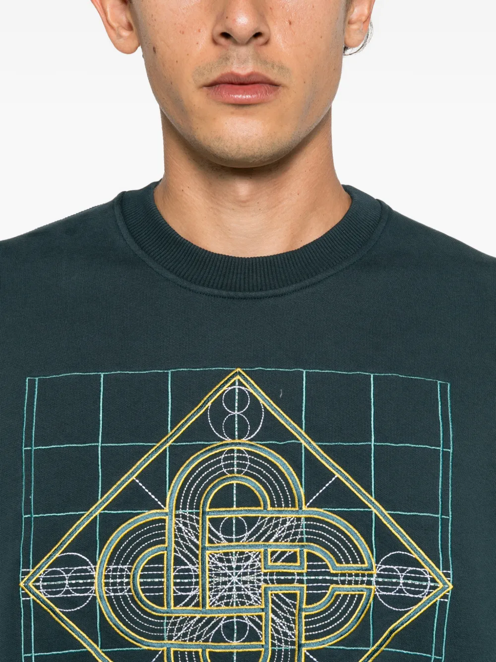 Casablanca Sweater met geometrische print Groen