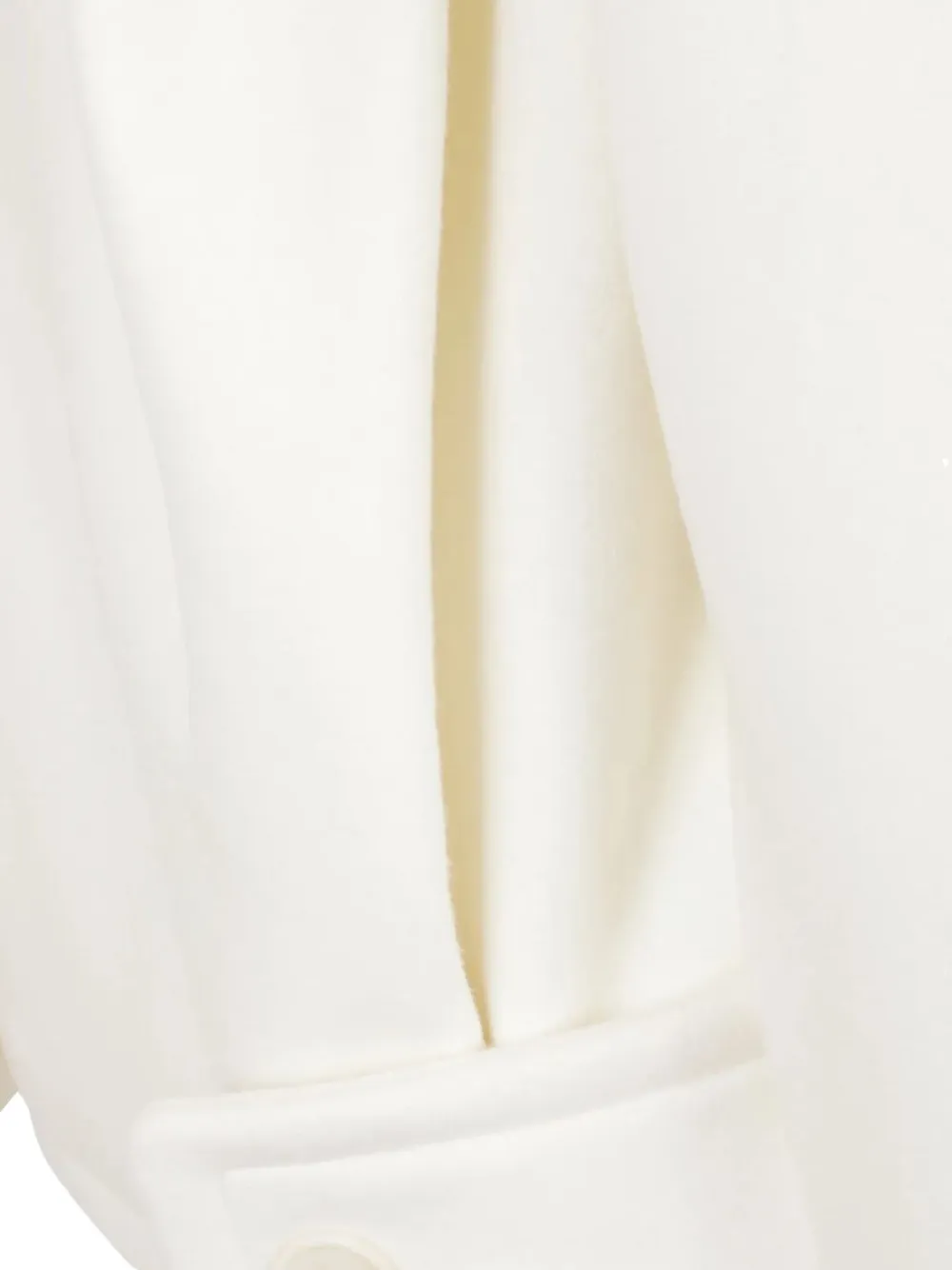 Stella McCartney Crest-embroidered wool short coat cream Beige