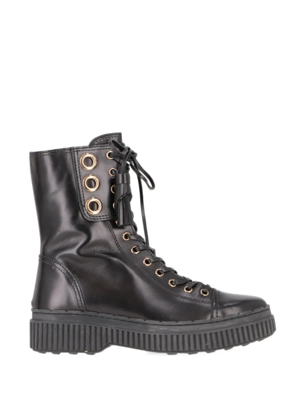 Tod's bottines lacées à glands - Noir Tod's bottines lacées à glands - Noir