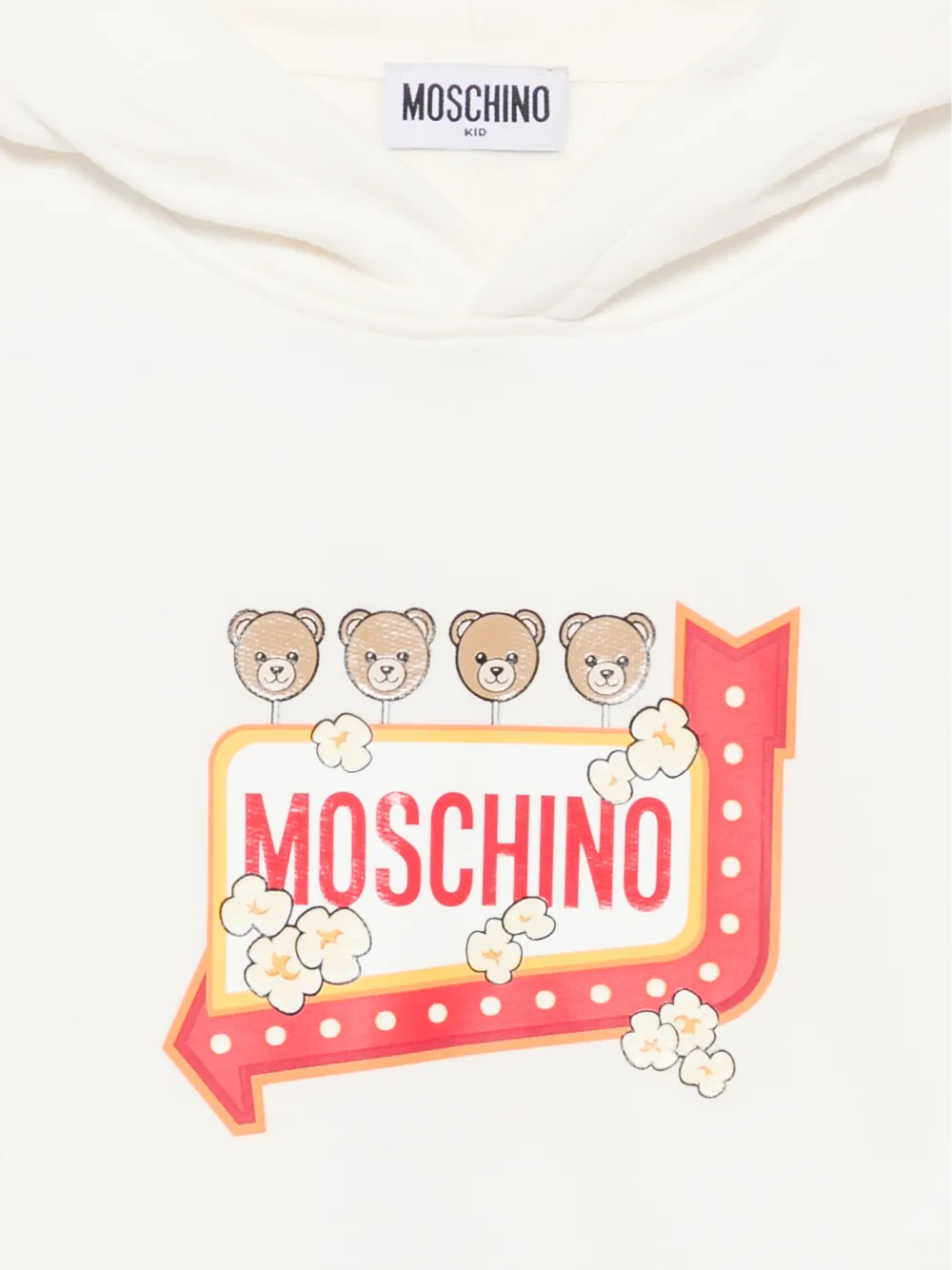 Moschino Kids Teddy Bear hoodie met grafische print Wit