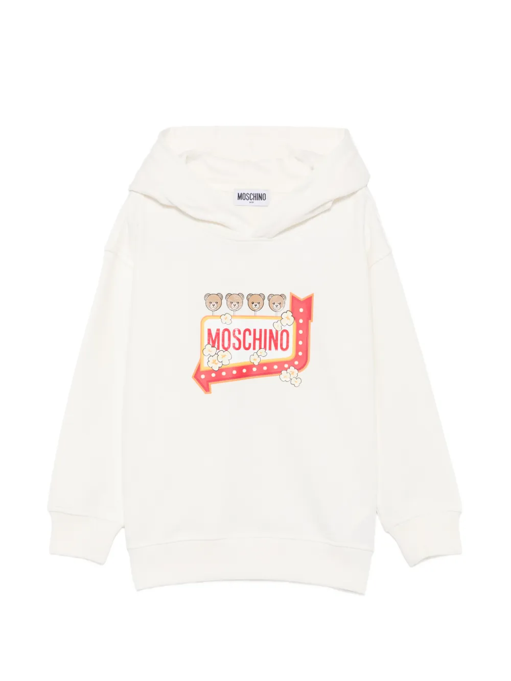 Moschino Kids Teddy Bear hoodie met grafische print Wit