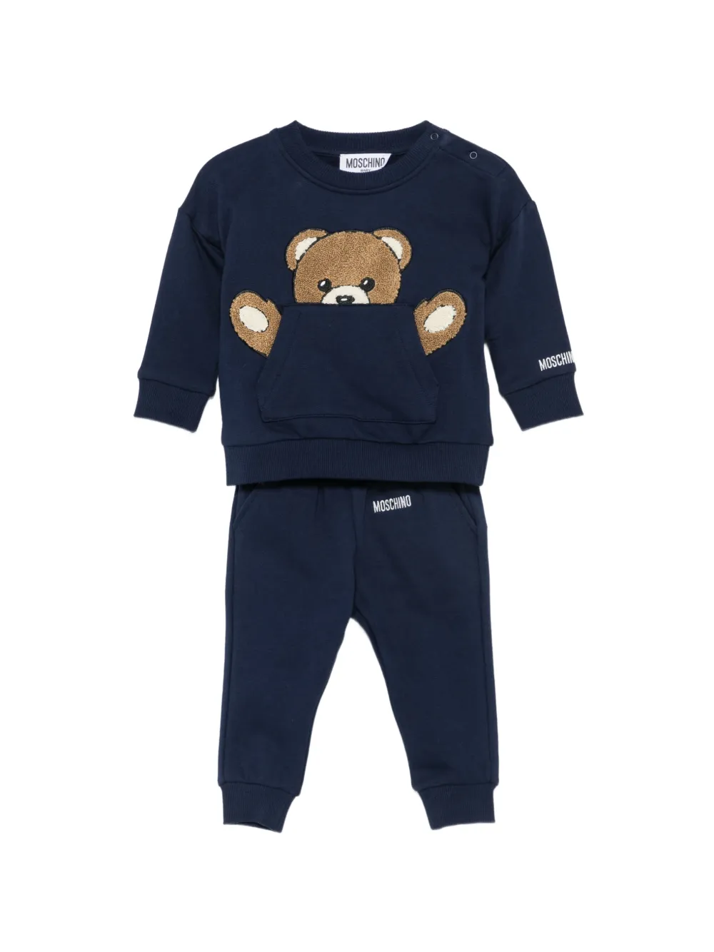 Moschino Kids cotton tracksuit - Blu