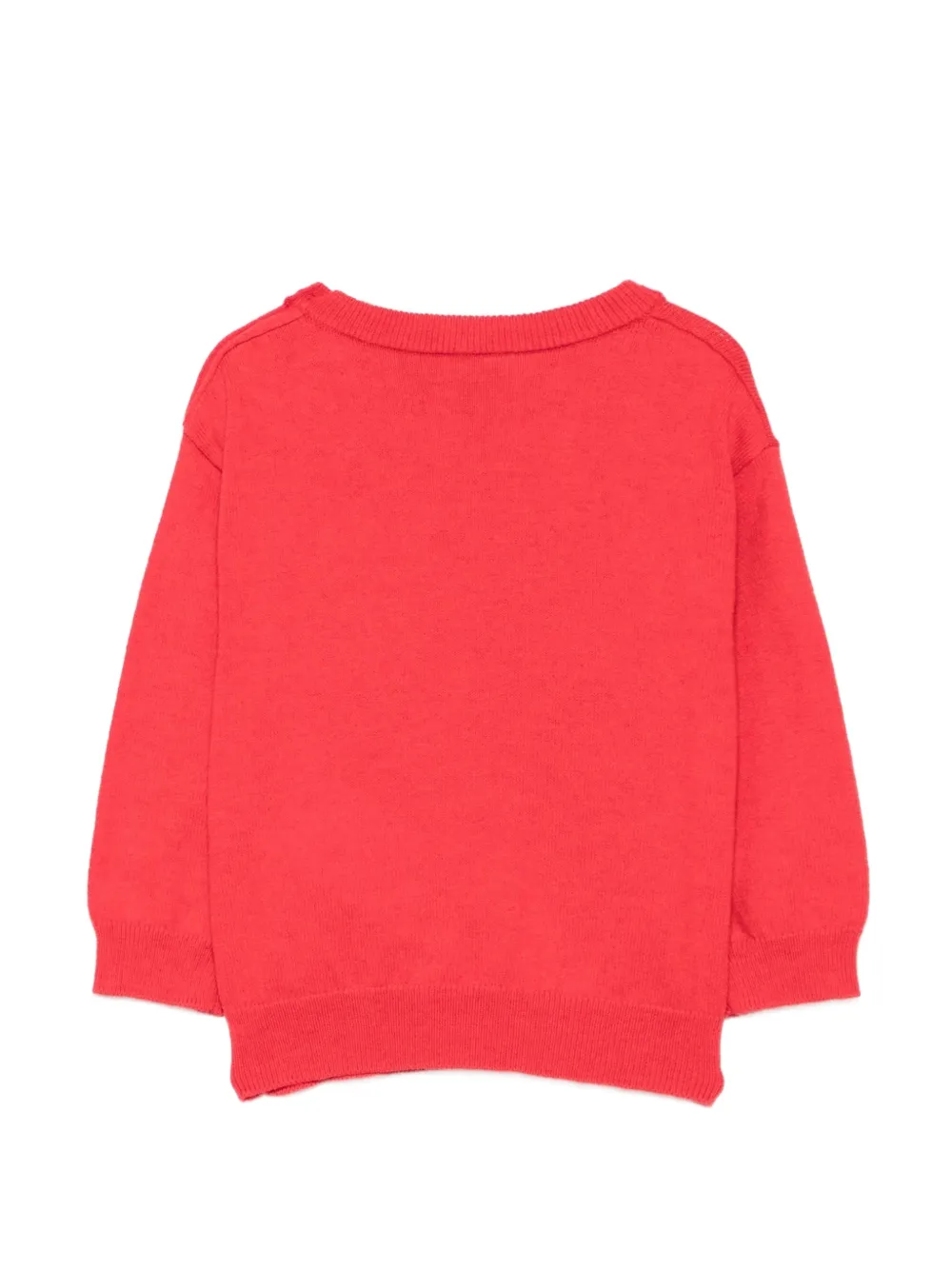Moschino Kids Teddy Bear intarsia gebreide trui Rood