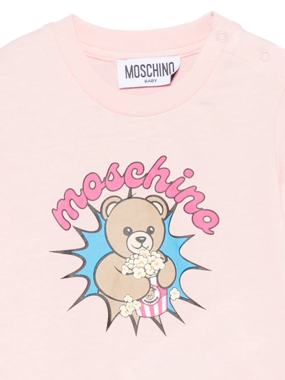 Moschino Kids T-shirt met grafische print Roze
