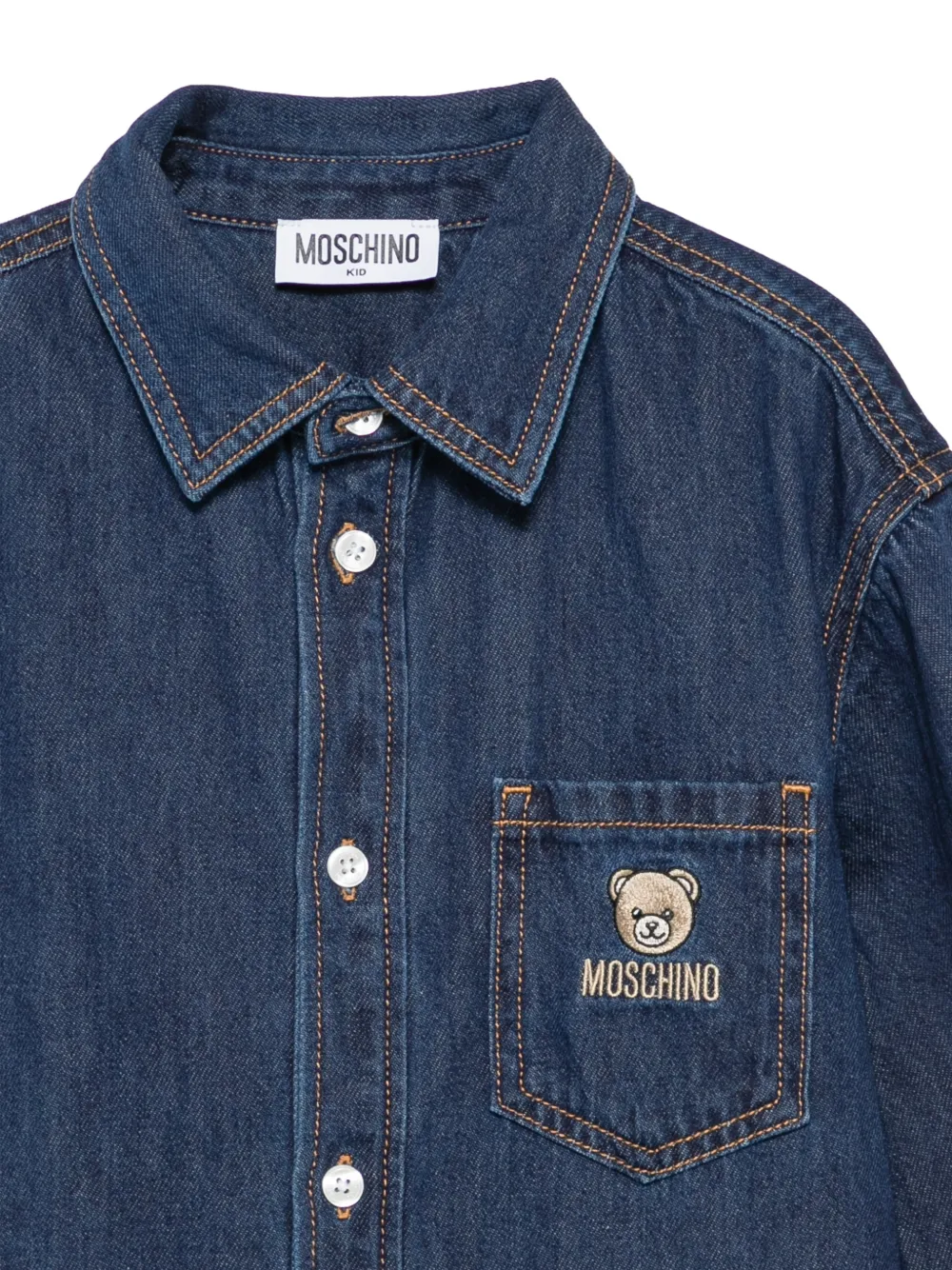 Moschino Kids Spijkershirt Blauw