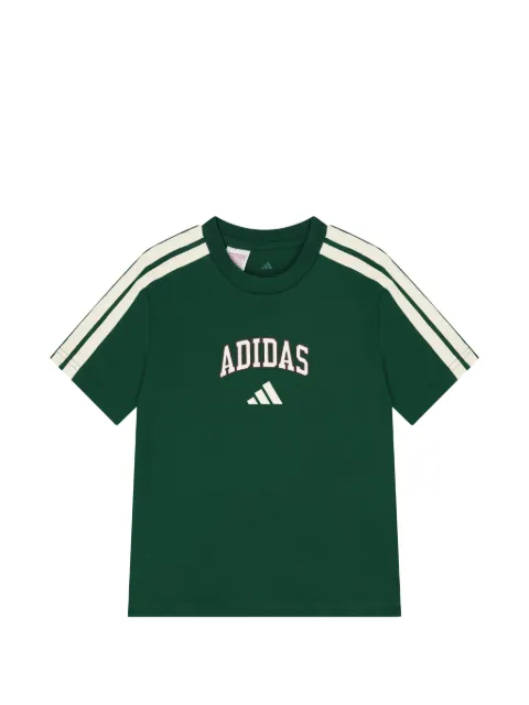adidas Kids logo-print side-stripe T-shirt