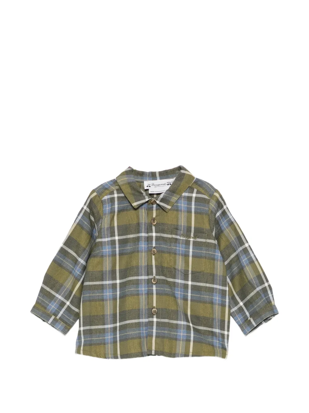 Bonpoint Migillo check-pattern shirt - Grün