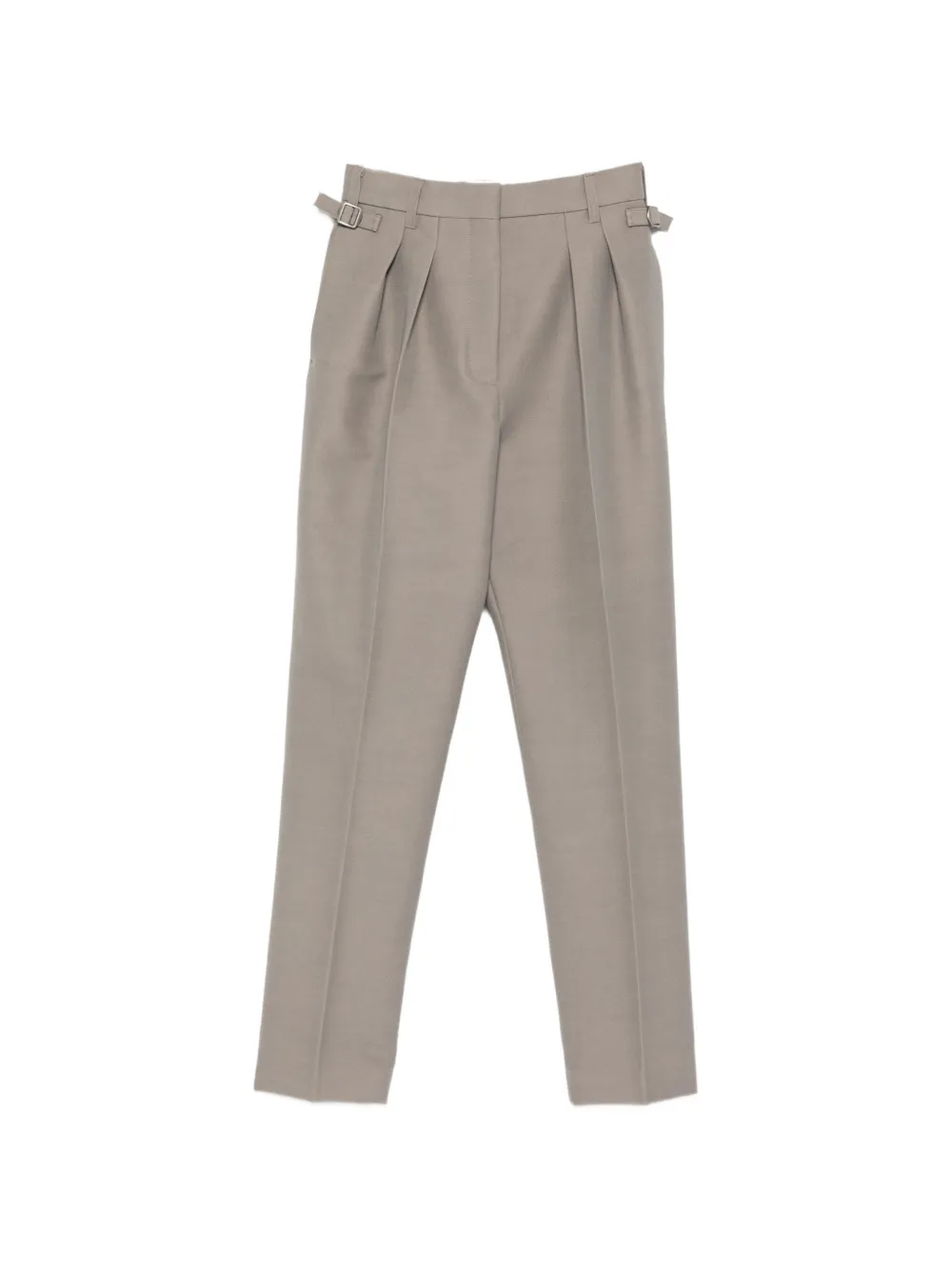 Mugler pleated buckled-waist trousers - Grau