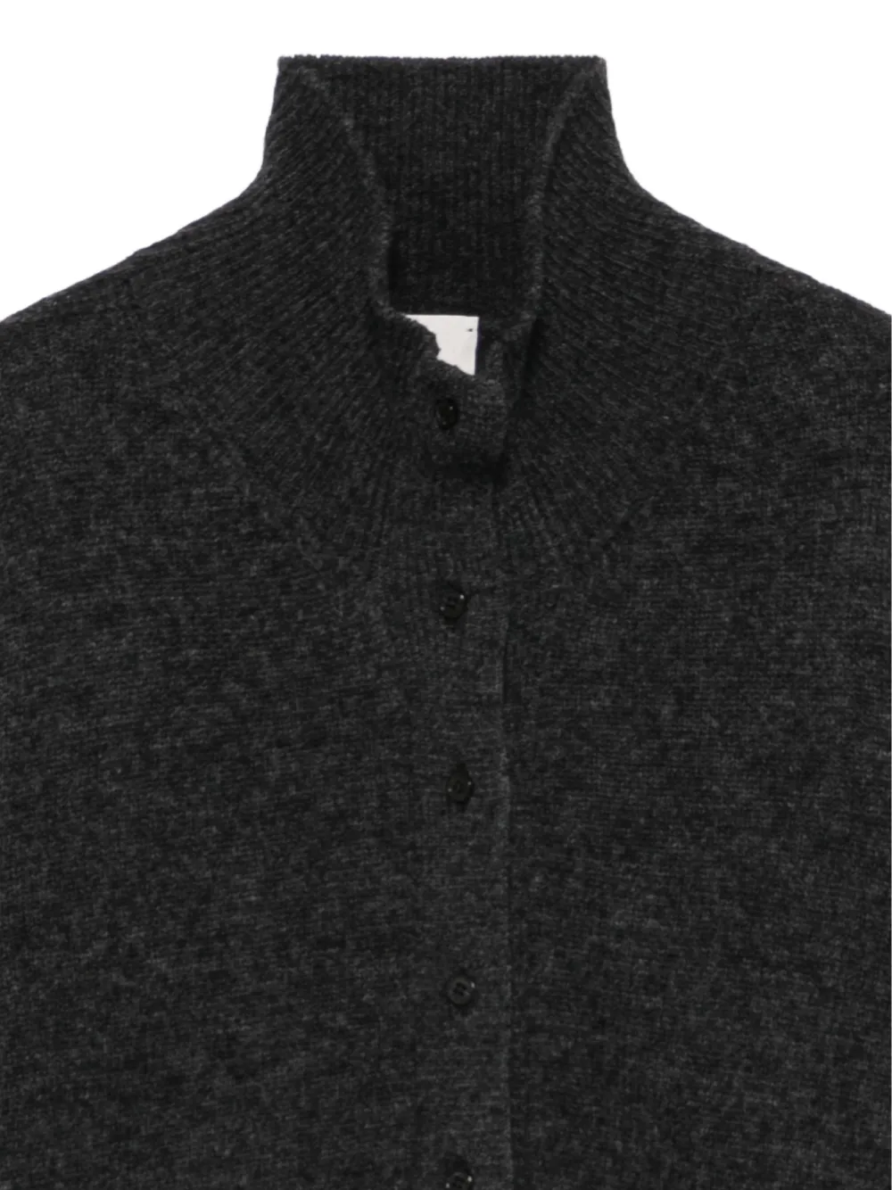 Alysi high-neck button-up cardigan Grijs