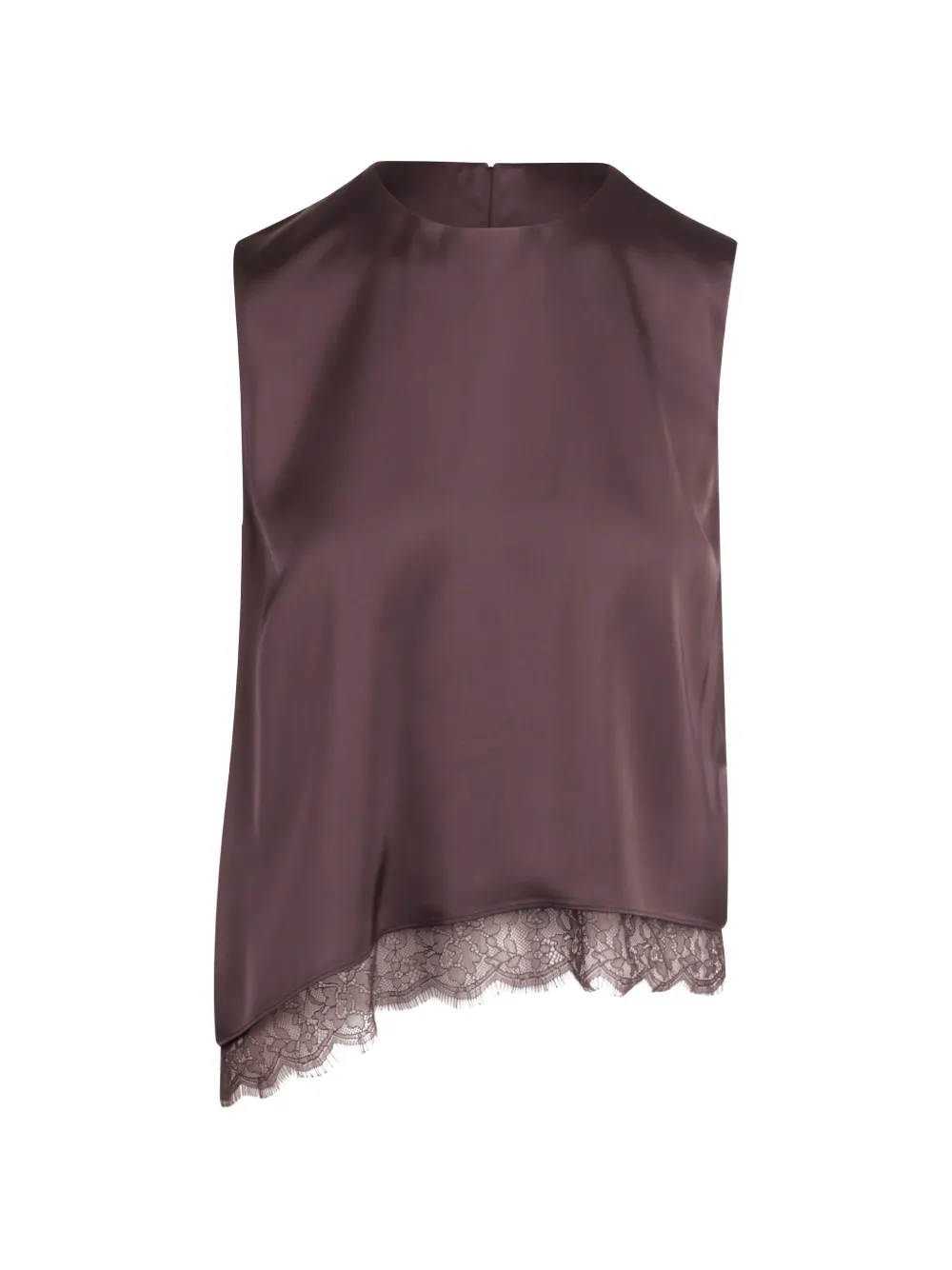 Vince lace-trim asymmetric blouse