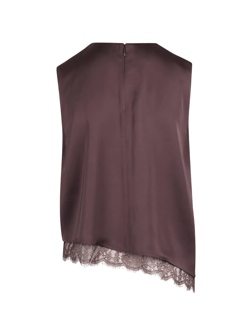 Vince Asymmetrische blouse met kanten afwerking Paars