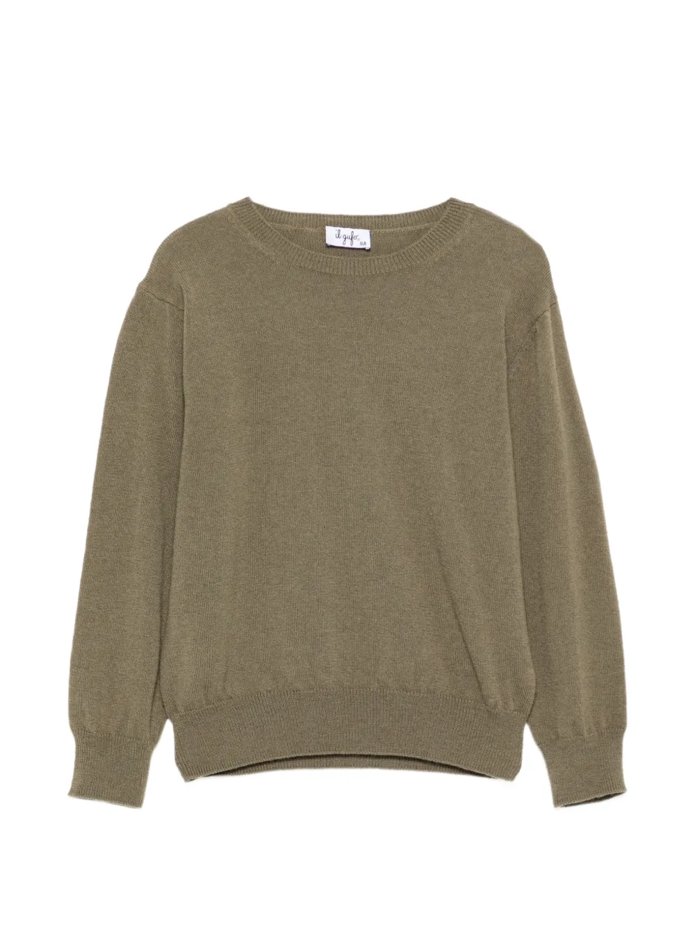 Il Gufo ribbed-trim sweater Groen