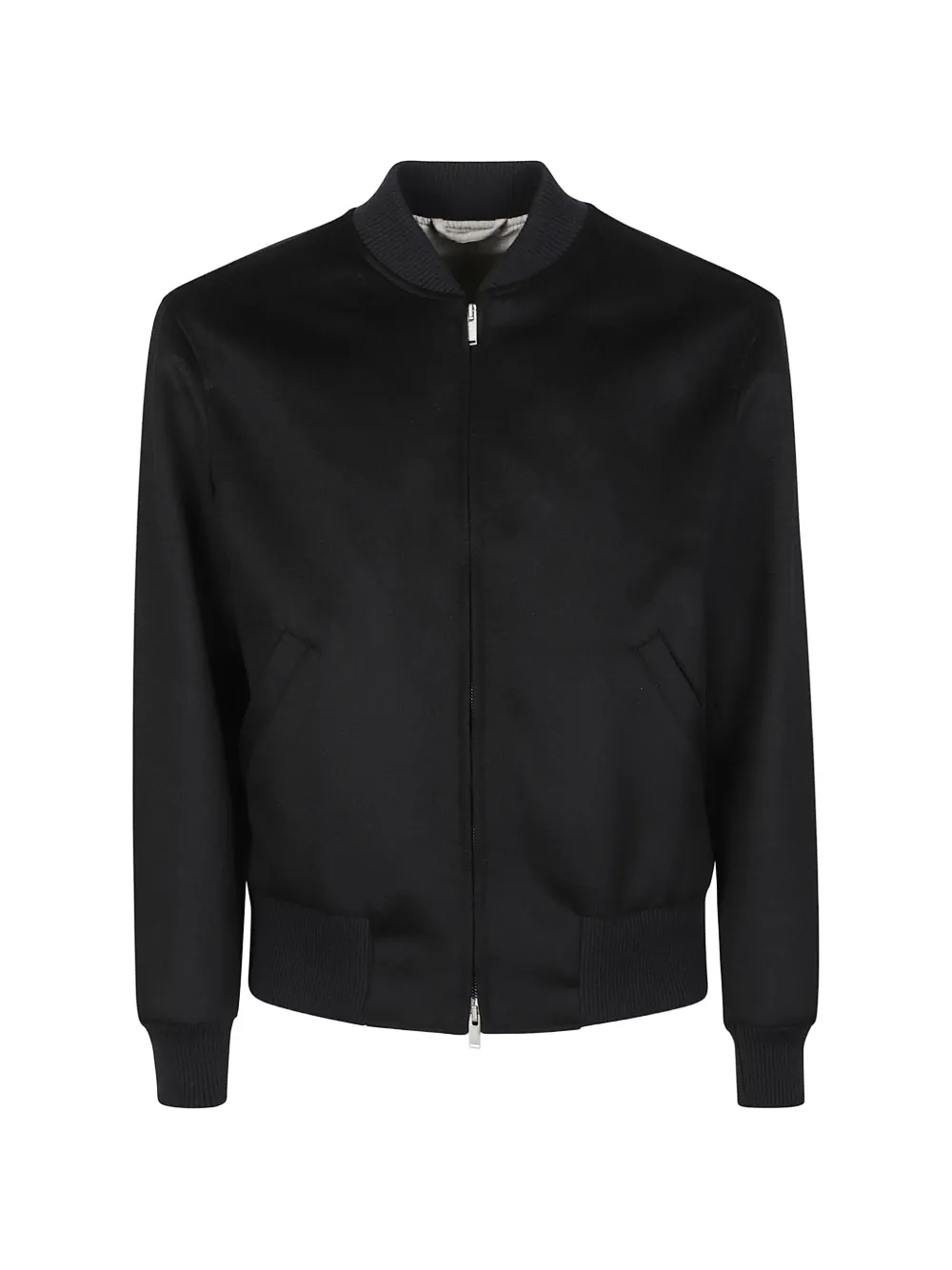 Lardini ribbed-trim bomber jacket - Black