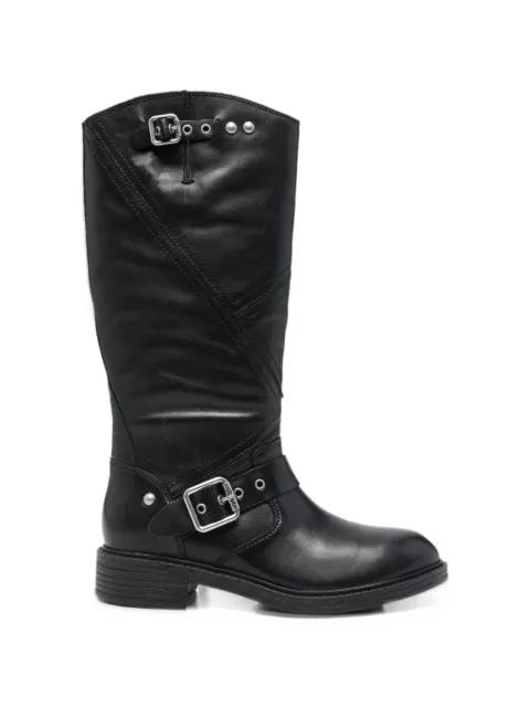 Ash Fuchsia buckle-detail knee-high boots