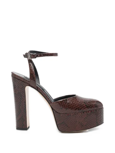 Casadei snakeskin-effect platform pumps