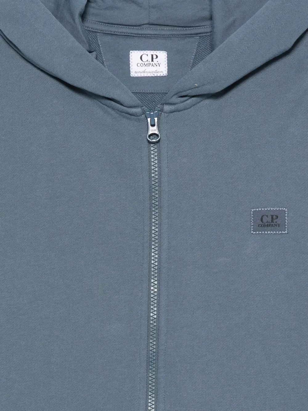 C.P. Company Kids Goggle-detail zip-up hoodie Blauw