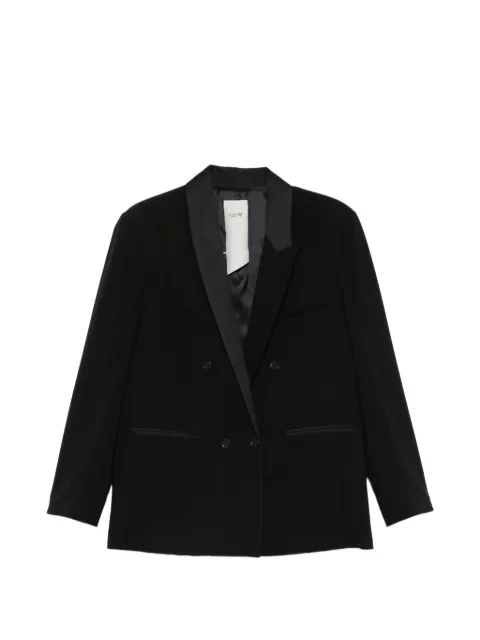 RAME double-breasted satin-lapel blazer
