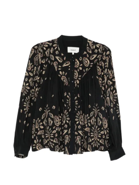 Ba&Sh Brava abstract-print pleated shirt