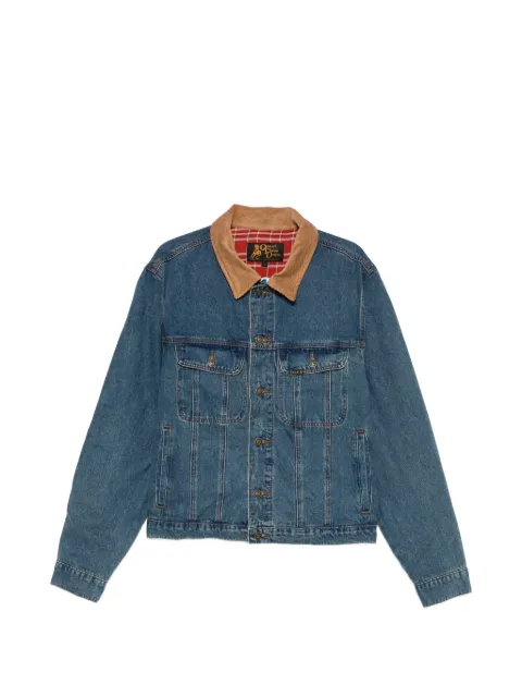 One Of These Days corduroy-collar denim jacket