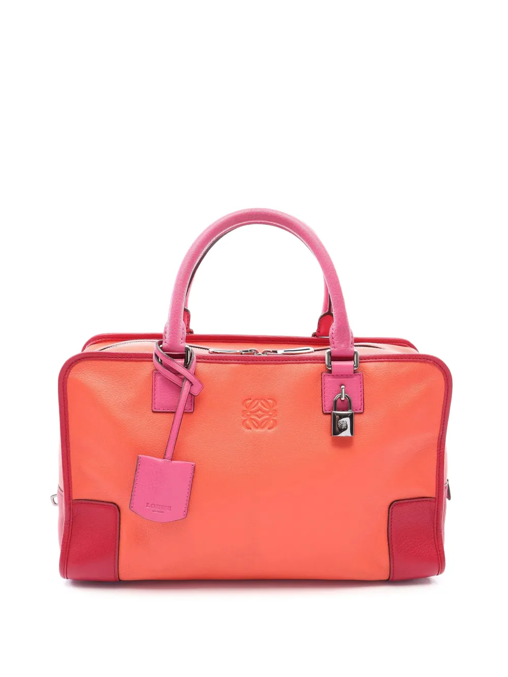 Loewe Pre-Owned sac à main Amazona 36 en cuir de chèvre tricolore (2010-2026) - Orange Loewe Pre-Owned sac à main Amazona 36 en cuir de chèvre tricolore (2010-2026) - Orange
