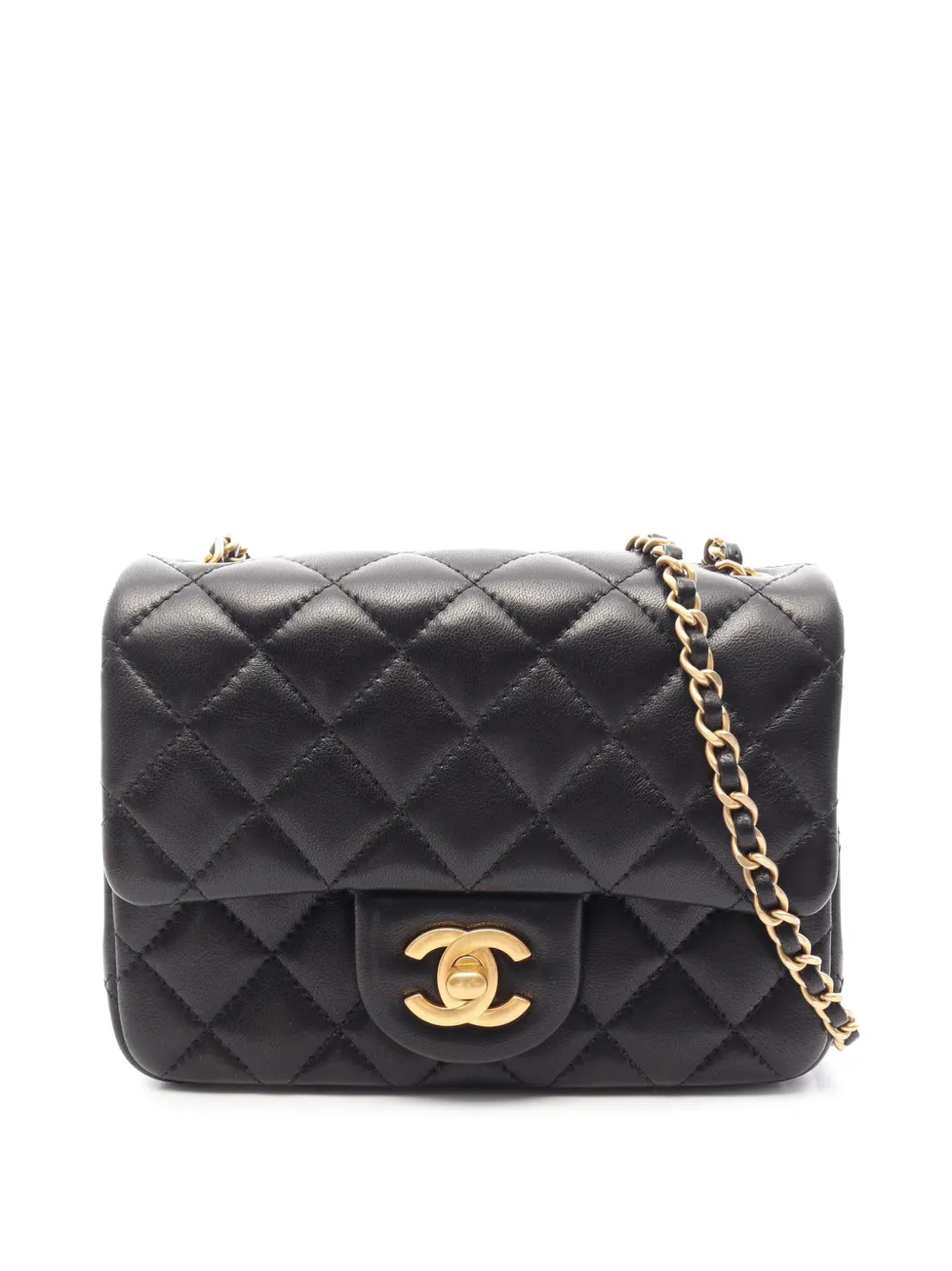 CHANEL Pre-Owned 2021-2026 Mini Square Classic Lambskin Single Flap shoulder bag - Nero