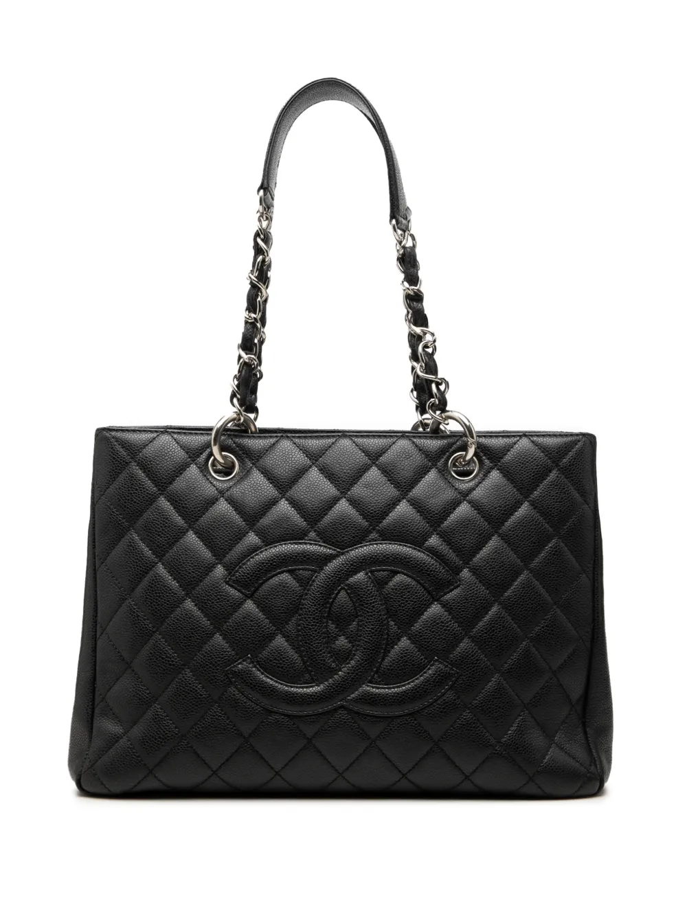 CHANEL Pre-Owned 2009-2010 Caviar Grand Shopping tote bag - Nero