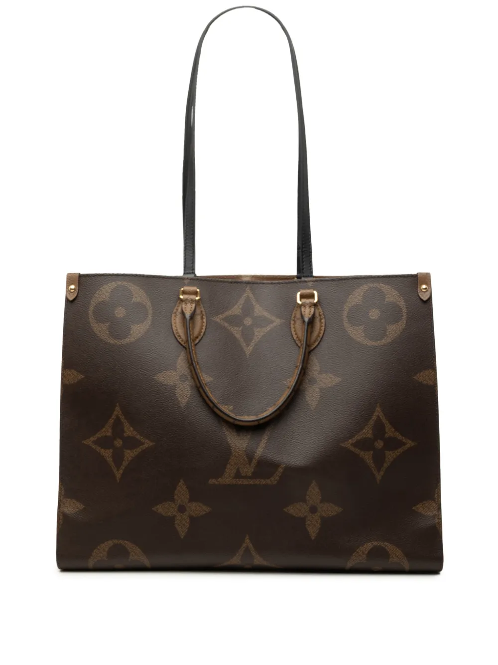 Louis Vuitton Pre-Owned 2019-2026 Monogram Reverse Giant OnTheGo GM satchel - Marrone