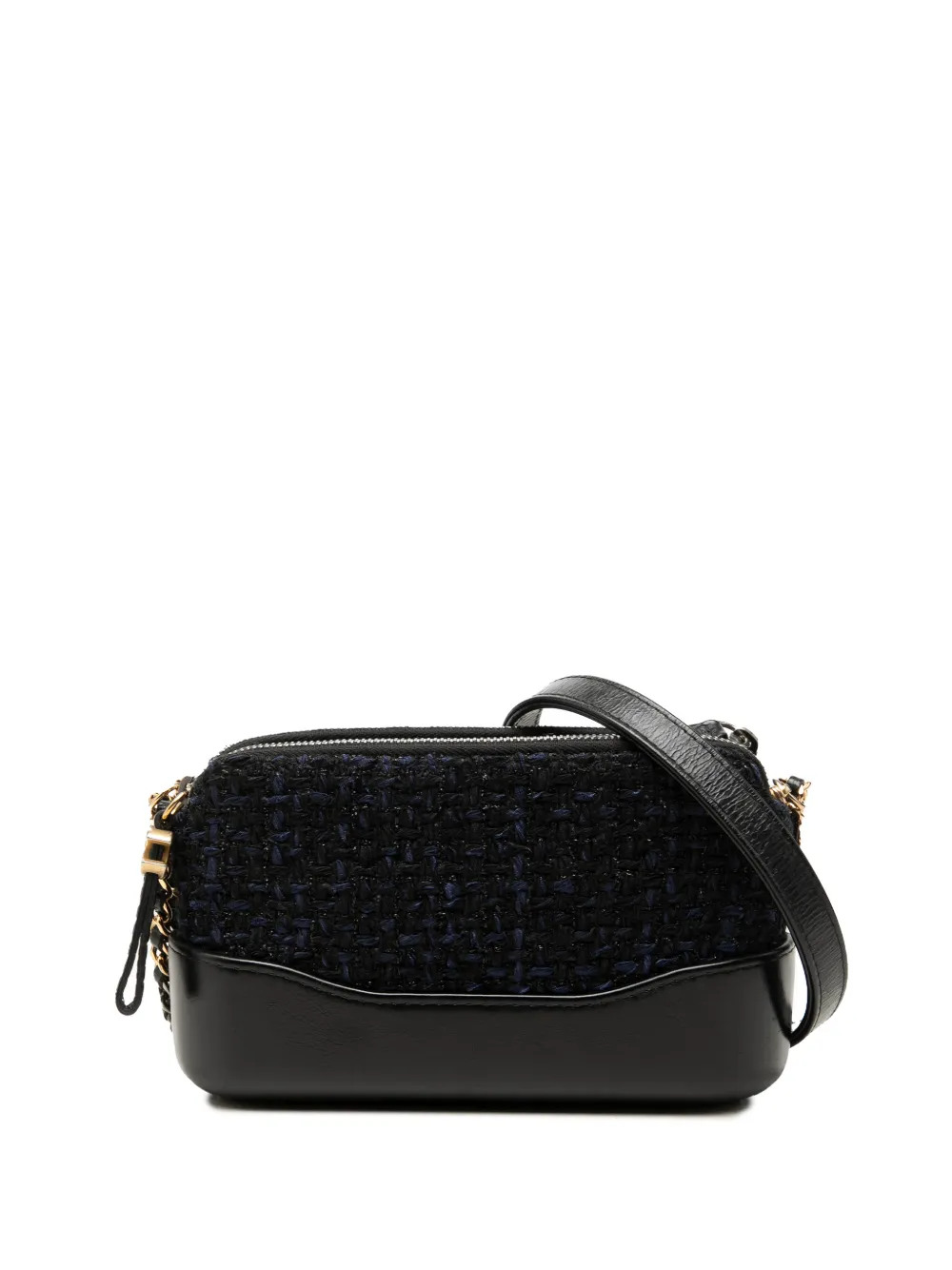 CHANEL Pre-Owned 2018 Tweed Gabrielle Double Zip Clutch with Chain crossbody bag - Nero