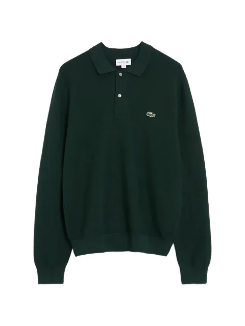 Lacoste logo-patch long-sleeve polo shirt