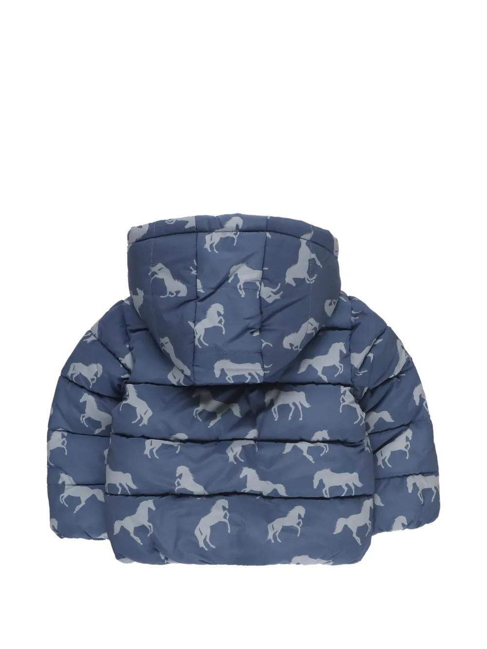 Stella McCartney Kids horse-print padded coat Blauw