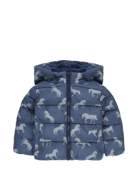Stella McCartney Kids horse-print padded coat