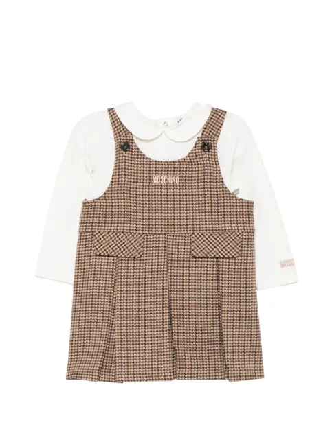 Moschino Kids sæt med T-shirt og kjole med houndstooth-mønster
