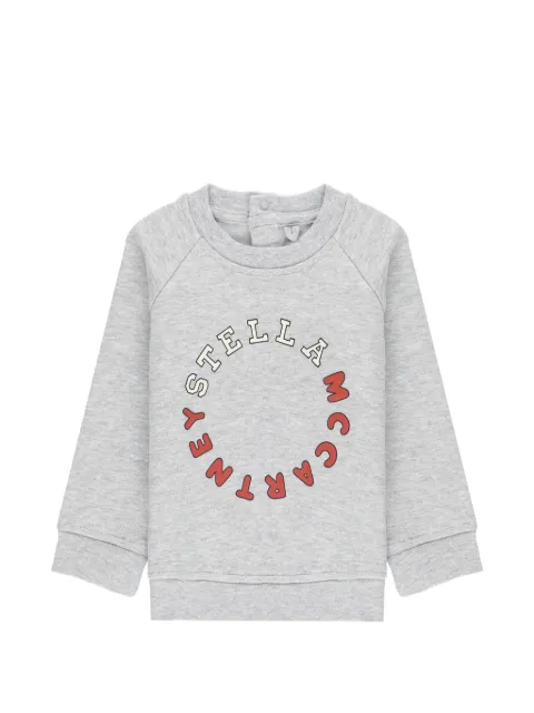 Stella McCartney Kids sudadera con mangas raglán y logo estampado