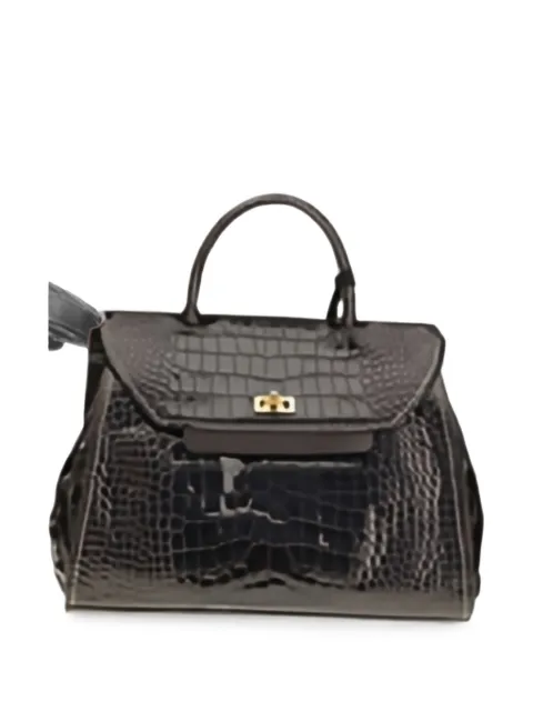 VISONA` Ornella croc-effect tote bag