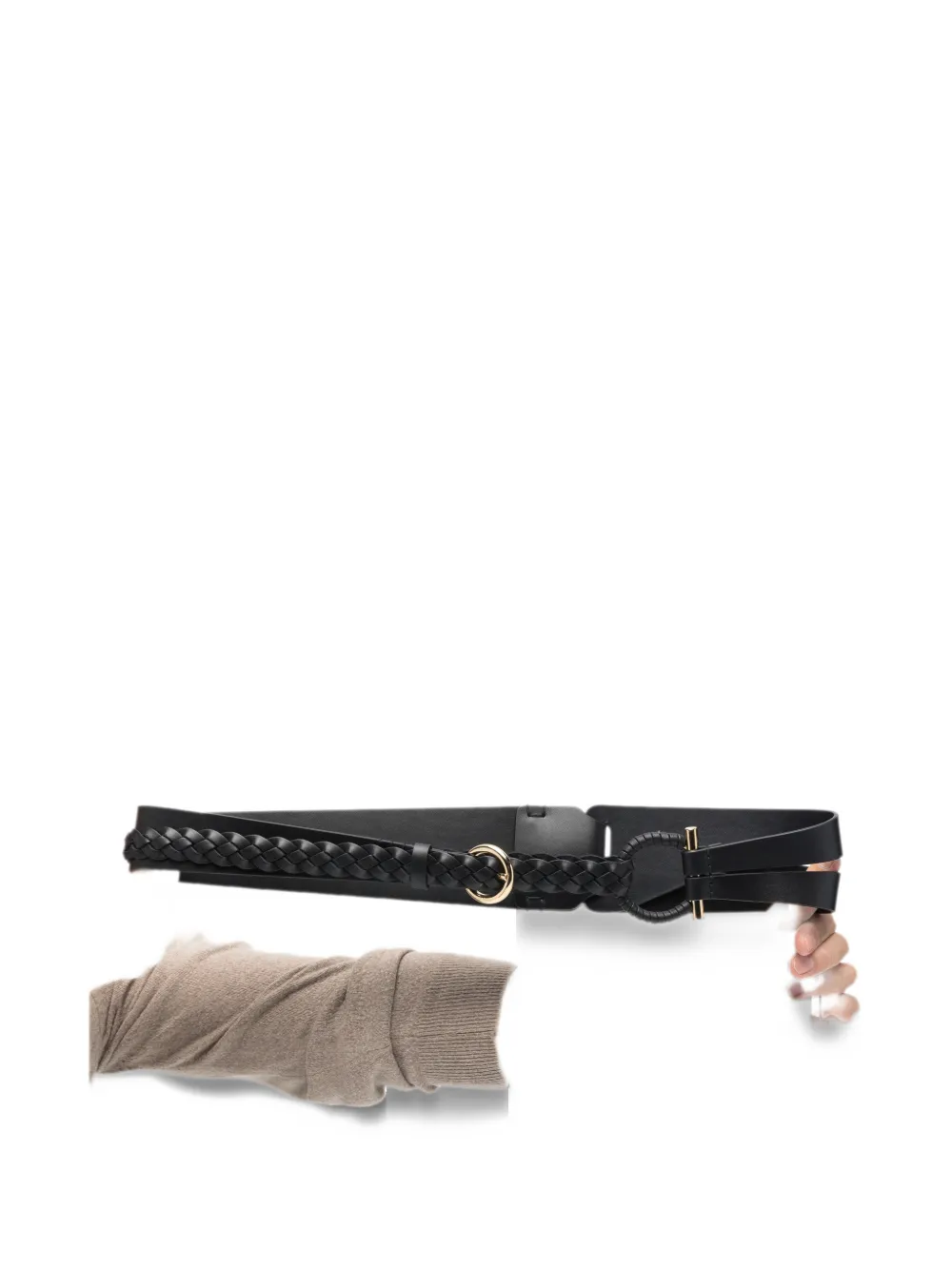 Ferragamo braided leather belt - Nero