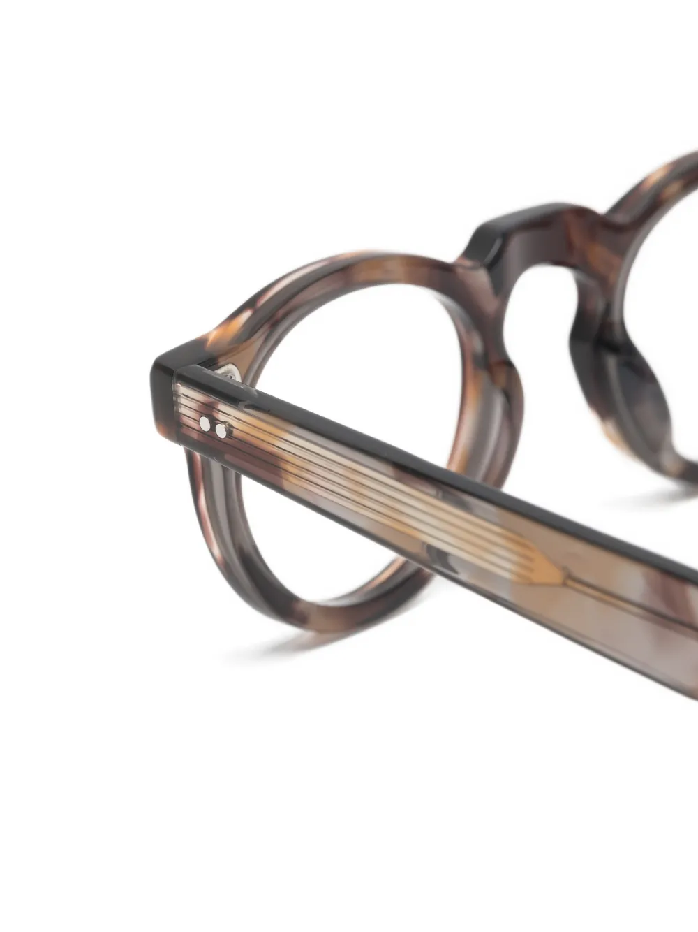 Lesca Coda round-frame glasses Bruin