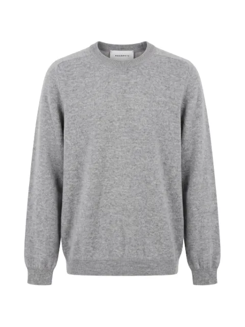 AMARANTO fine-knit crew-neck sweater